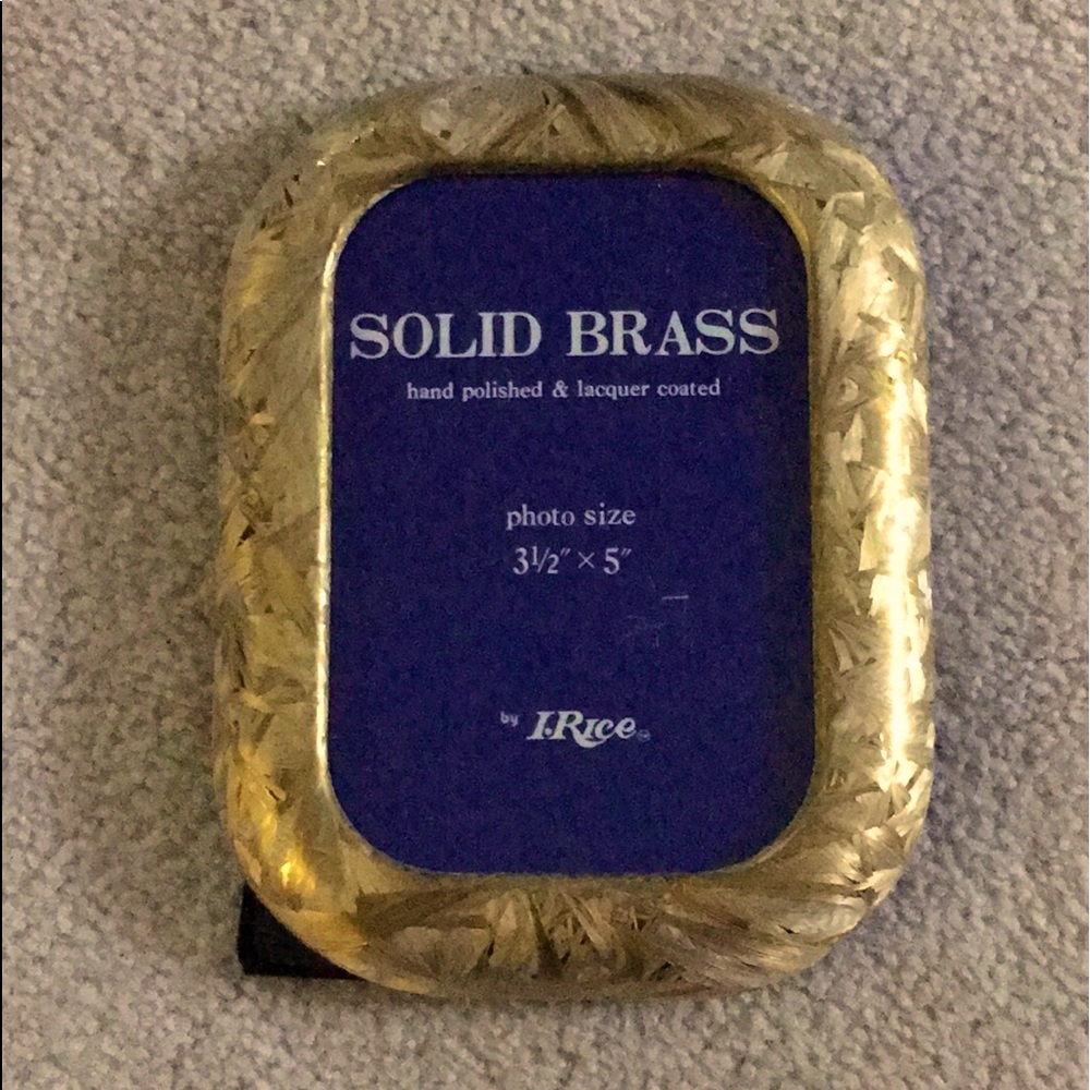 Solid Brass Picture Frame. Vintage. NWT